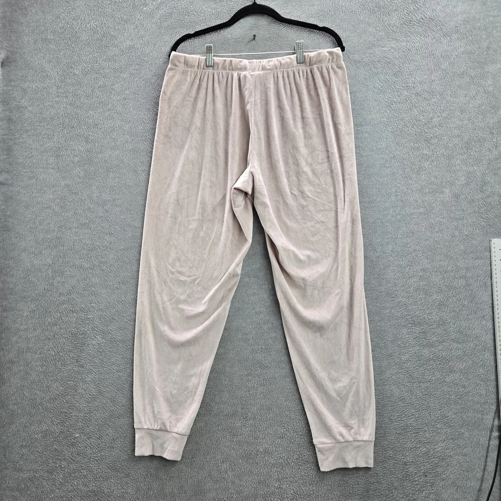 Juicy Couture Women Sleepwear XL Pink Pajama‎ Jogger Velour Rhinestones